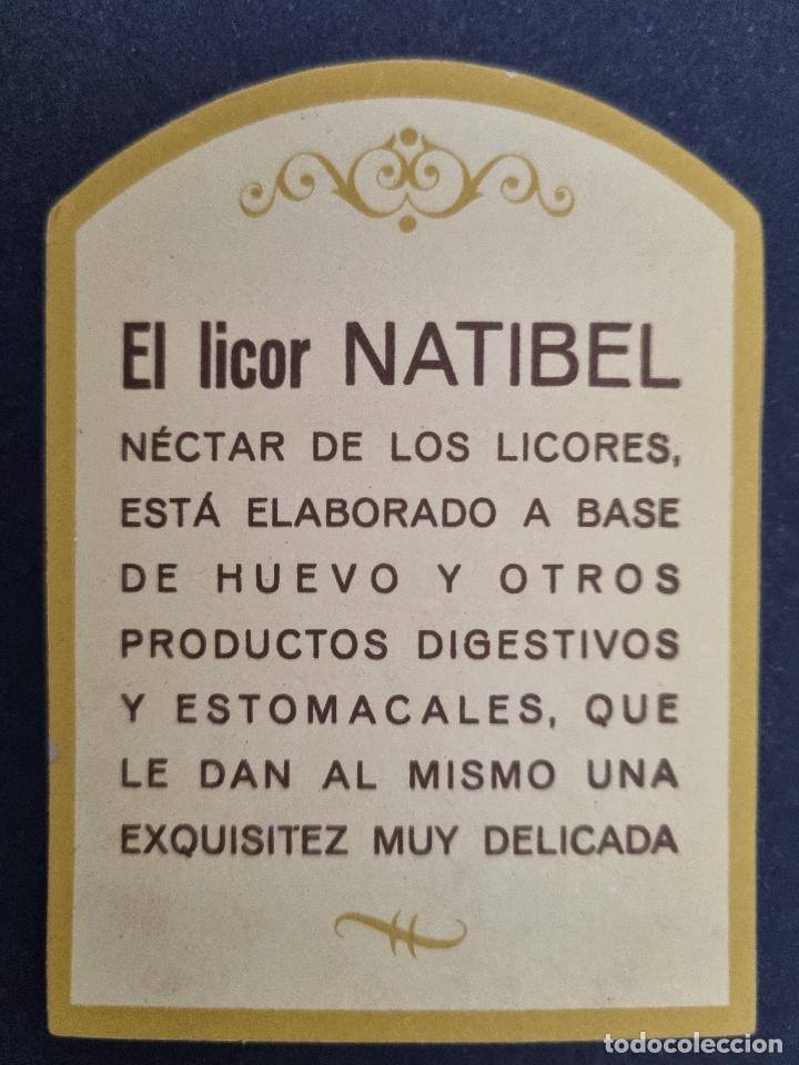 Old Labels: ANTIGUA ETIQUETA LICOR NATIBEL PEQUE&Ntilde;A NECTAR DE LICORES ORIGINAL ER 431B