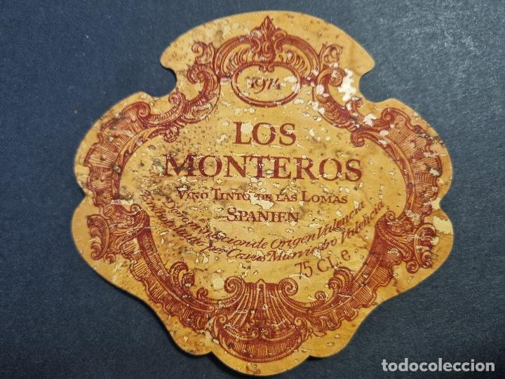 Old Labels: ANTIGUA ETIQUETA VINO TINTO DE LAS LOMAS LOS MONTEROS 1974 VALENCIA ORIGINAL ER 452