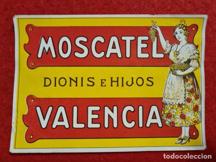 Old Labels: ANTIGUA ETIQUETA MOSCATEL DIONIS E HIJOS GRAO VALENCIA ORIGINAL ER 460
