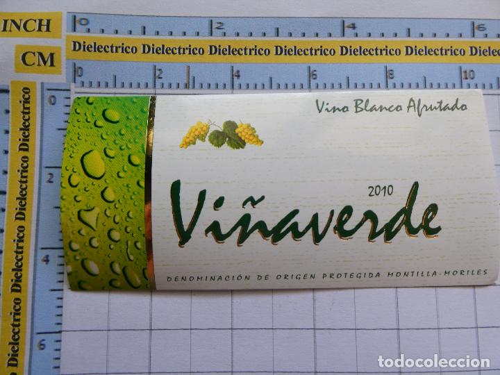 Old Labels: ETIQUETA DE BEBIDAS. VINO LICORES. VI&Ntilde;AVERDE 2010 VINO BLANCO MONTILLA MORILES 35