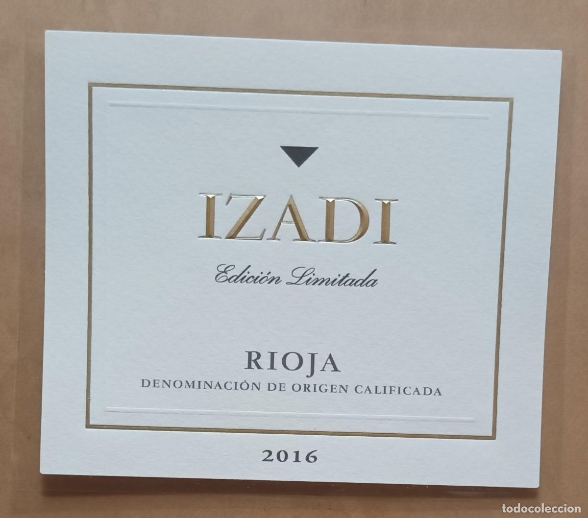 Etiquetas antiguas: ETIQUETA VINO IZADI - EDICION LIMITADA 2016 - RIOJA