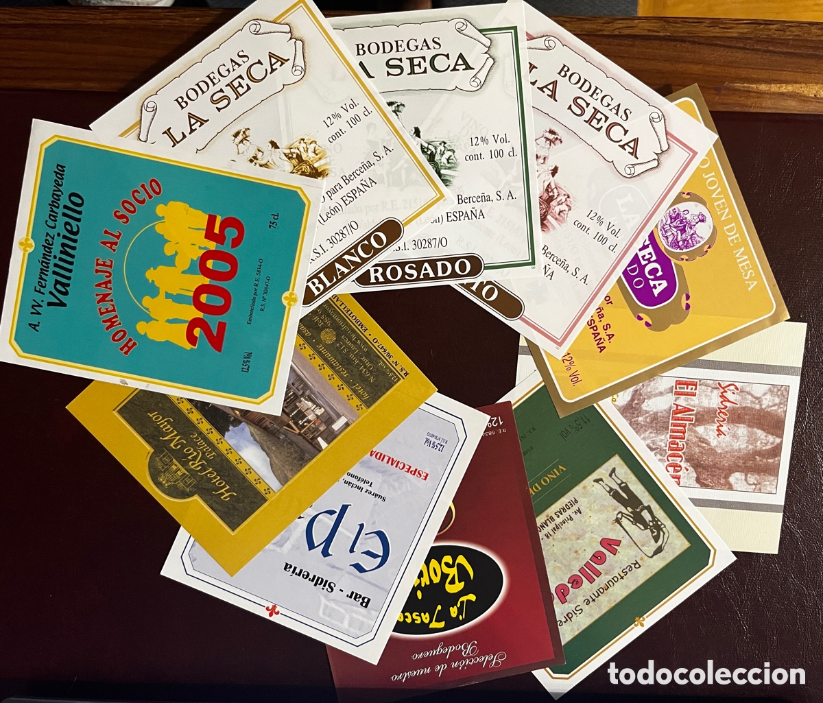 Etiquetas antiguas: 10 ETIQUETAS DE VINO DIFERENTES. Impecables