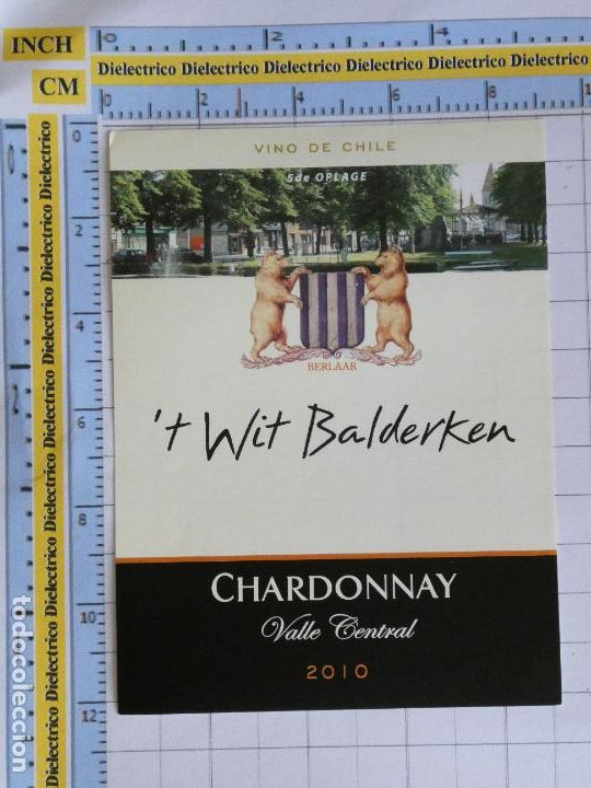 Alte Etiketten: ETIQUETA DE BEBIDAS. VINO LICORES. CHILE WIT BALDERKEN CHARDONNAY 2010 53