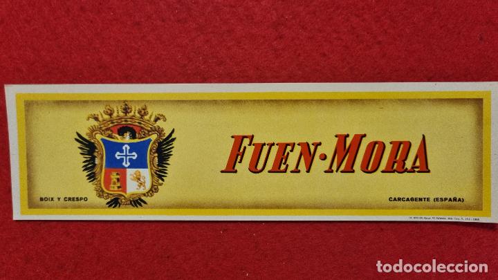 Old Labels: CARTEL ITO ETIQUETA PUBLICIDAD NARANJAS FUENMORA FUEN MORA AMARILLA CARCAGENTE ORIGINAL K14