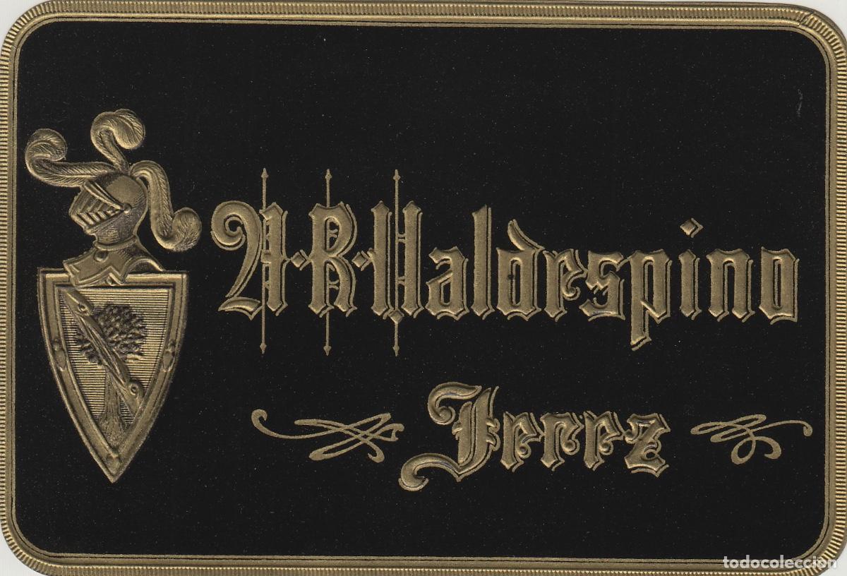 Etiquetas antiguas: VALDESPINO . JEREZ , 21 R VALDESPINO . ETIQUETA DE VINO ref 174