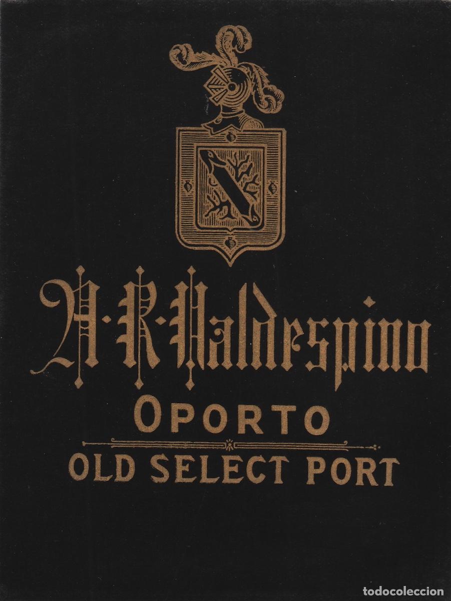 Etiquetas antiguas: VALDESPINO . JEREZ , 21 R VALDESPINO , OPORTO OLD SELECT PORT . ETIQUETA DE VINO ref 175