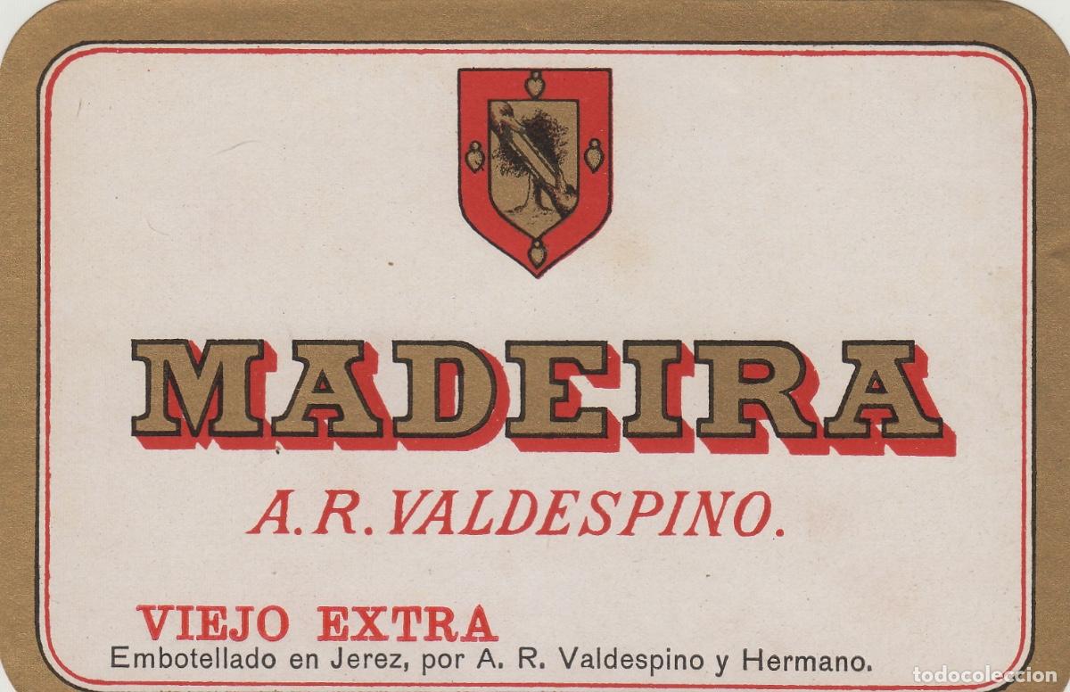 Etiquetas antiguas: VALDESPINO . JEREZ , , MADEIRA . ETIQUETA DE VINO ref 179