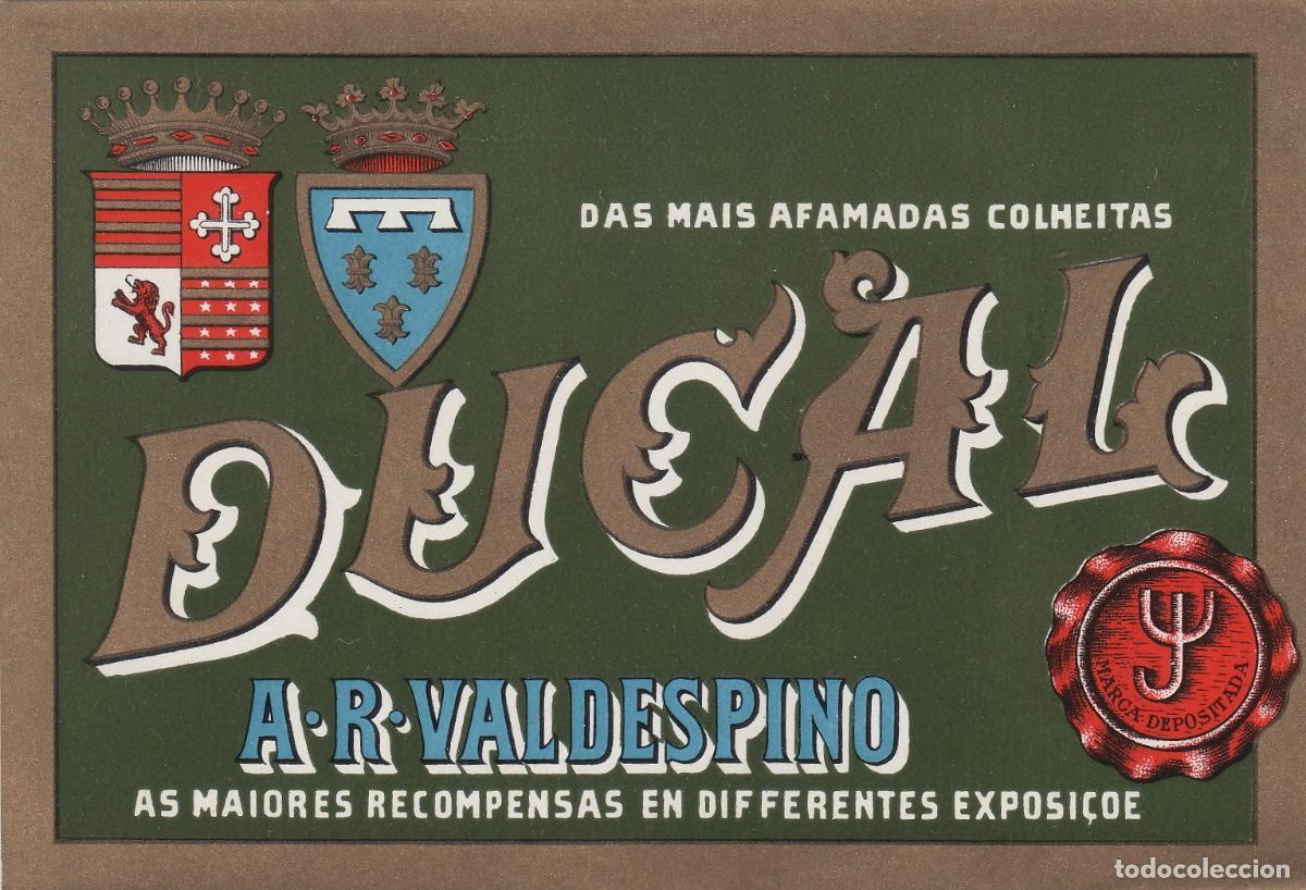 Etiquetas antiguas: VALDESPINO . JEREZ . DUCAL , ETIQUETA DE VINO ref 190
