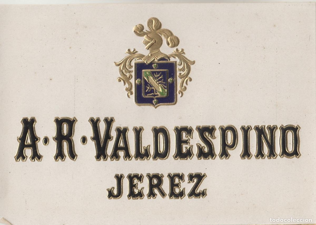 Etiquetas antiguas: VALDESPINO . JEREZ . SHERRY , ETIQUETA DE VINO ref 198