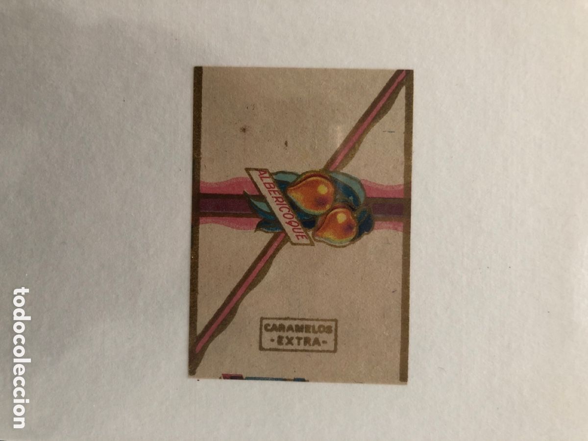 Etiquetas antiguas: ANTIGUO ENVOLTORIO CARAMELOS -EXTRA- ALBARICOQUE - Foto 1