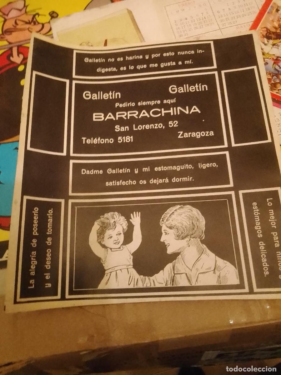 Etiquetas antiguas: Cajita galletin barrachina,Zaragoza ,de una vieja imprenta,a&ntilde;os,50