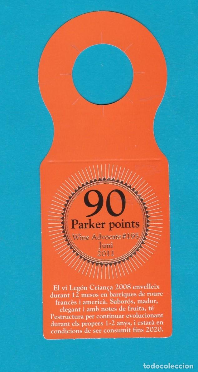 Etiquetas antiguas: Etiqueta de botella de vino Parker Points nueva sin poner en botella