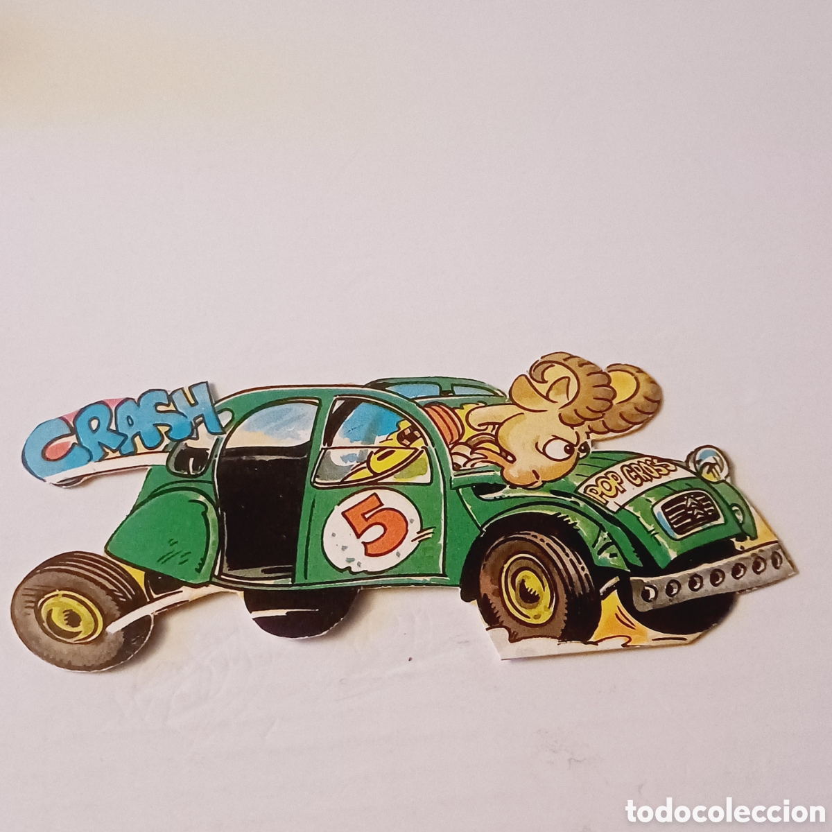 Etiquetas antiguas: Etiqueta troquelada a&ntilde;os 80 Citro&euml;n Dyane 6 dos caballos Aries 11,5x5 cm