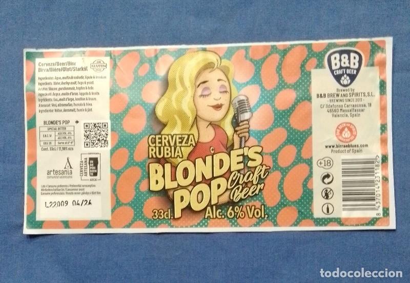 Old Labels: etiqueta cerveza Blonde's Pop