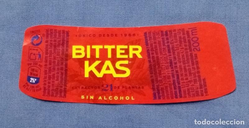 Etiquetas antiguas: etiqueta refresco bitter Kas - Foto 1