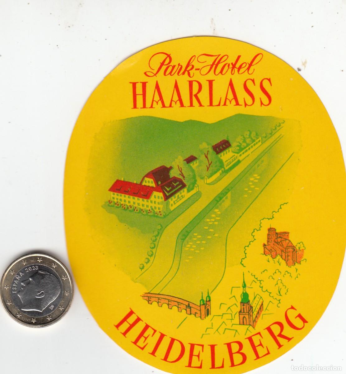 Etiquetas antiguas: ETIQUETA HOTEL HAARLASS - HEIDELBERG ALEMANIA