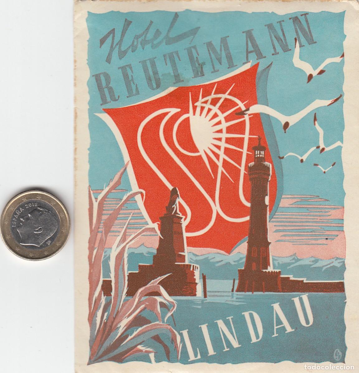 Etiquetas antiguas: ETIQUETA HOTEL REUTEMANN - LINDAU - ALEMANIA