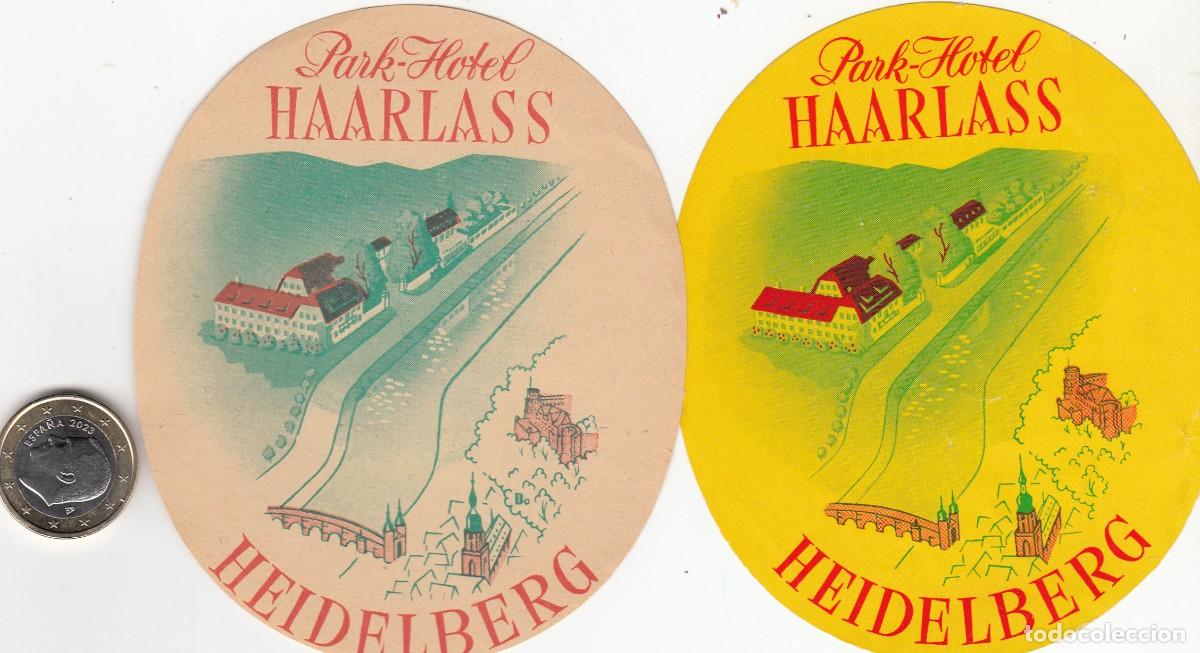 Etiquetas antiguas: ETIQUETA HOTEL HAARLASS -HEIDELBERG - ALEMANIA