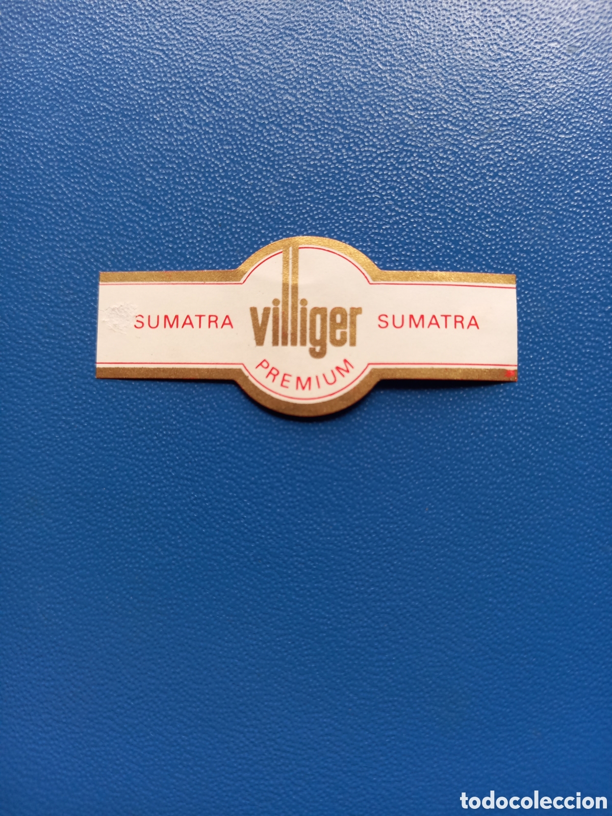 Etiquetas antiguas: VITOLA CL&Aacute;SICA VILLIGER PREMIUM SUMATRA (SUIZA). 5x2 cm