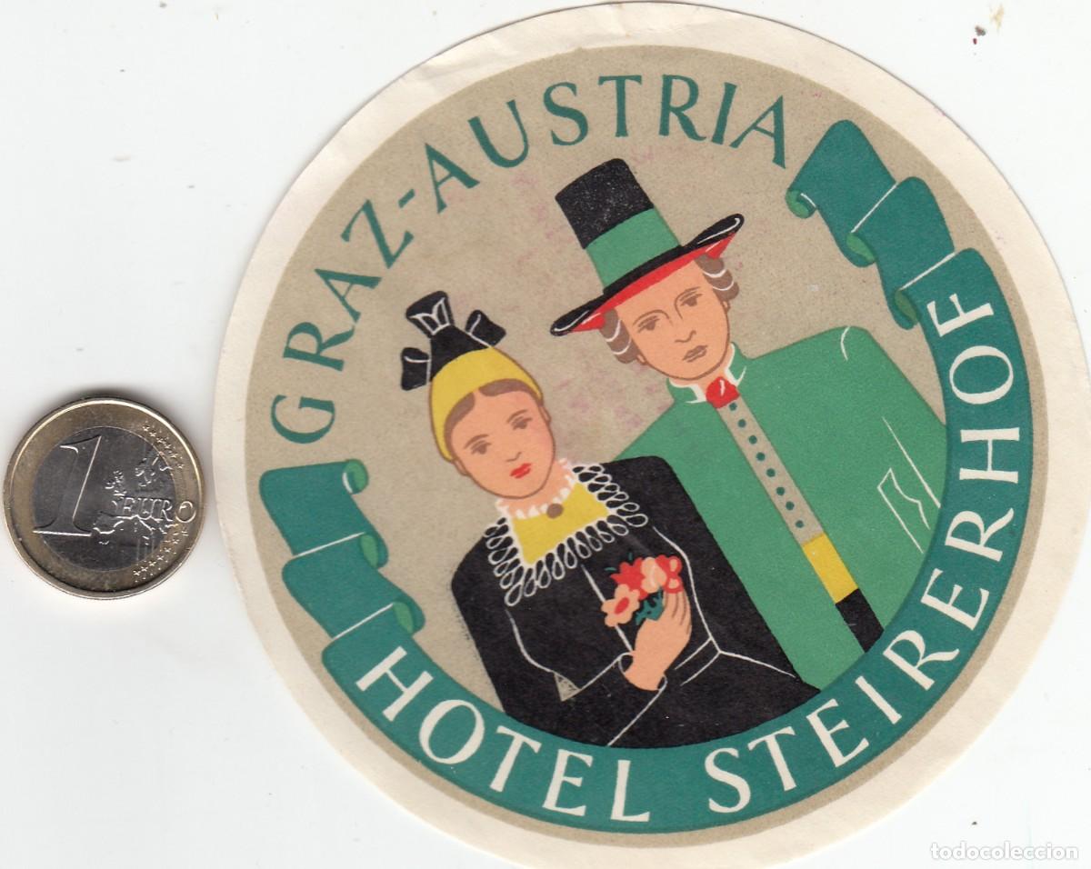 Etiquetas antiguas: ETIQUETA HOTEL STEIRERHO - GRAZ - AUSTRIA
