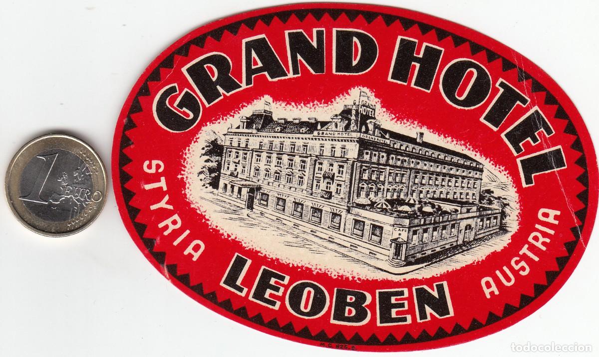 Etiquetas antiguas: ETIQUETA HOTEL LEOBEN - STYRIA - AUSTRIA