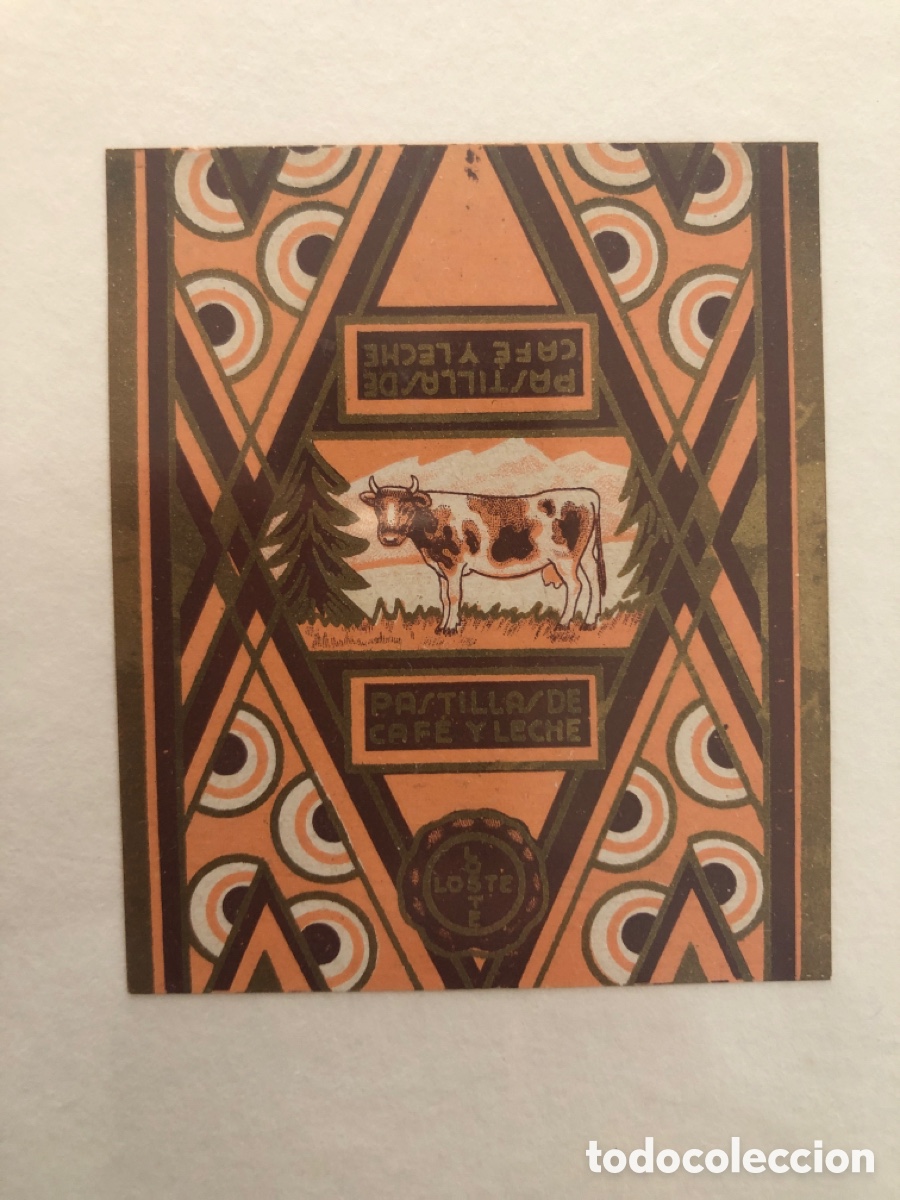 Etiquetas antiguas: ANTIGUO ENVOLTORIO CARAMELOS LOSTE - Foto 1