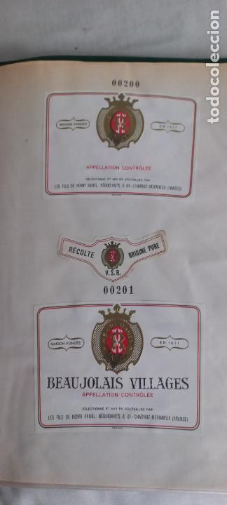 Etiquetas antiguas: ETIQUETAS DE VINO BEAUJOLAIS VILLAGES. FRANCIA. LES FILS DE HENRI RAMEL.