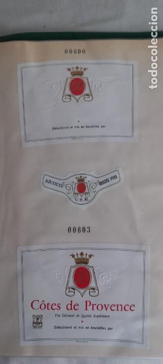 Etiquetas antiguas: ETIQUETAS DE VINO C&Ocirc;TES DE PROVENCE. FRANCIA.