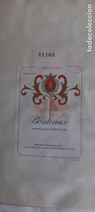 Etiquetas antiguas: BORDEAUX. LES FILS DE HENRI RAMEL. FRANCE.. ETIQUETA DE VINO.