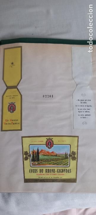 Etiquetas antiguas: COTES DU RHONE-GIGONDAS. LES FILS DE HENRI RAMEL. . FRANCE. ETIQUETAS DE VINO.