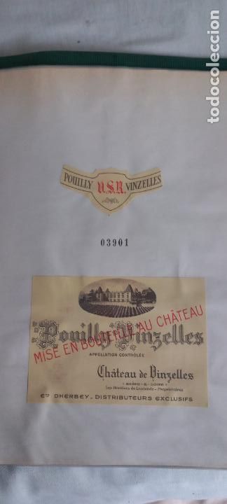 Etiquetas antiguas: CH&Acirc;TEAU DE VINZELLES. SAONE & LOIRE. HERITIERS DE LOSTENDE. FRANCIA. ETIQUETA DE VINO