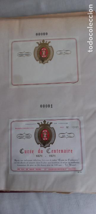 Etiquetas antiguas: ETIQUETAS DE VINO CUV&Eacute;E DU CENTENAIRE. 1871-1971. FRANCIA. LES FILS DE HENRI RAMEL.