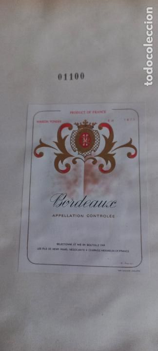 Etiquetas antiguas: BORDEAUX. LES FILS DE HENRI RAMEL. FRANCE.. ETIQUETA DE VINO.