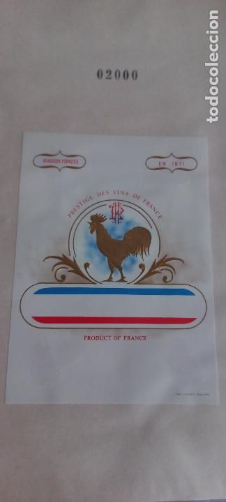 Etiquetas antiguas: GALLO. FRANCE. ETIQUETA DE VINO.