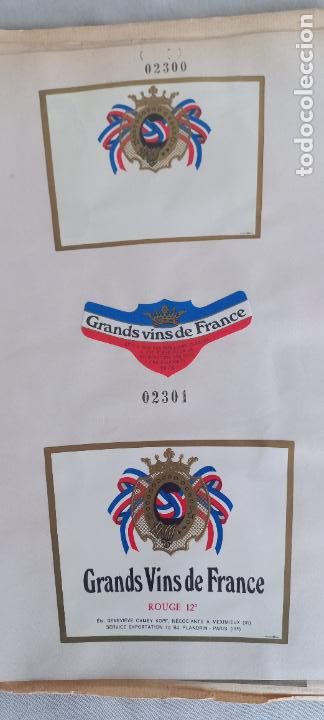 Etiquetas antiguas: GRANDS VINS DE FRANCE. . FRANCE. ETIQUETAS DE VINO.