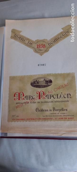 Etiquetas antiguas: MARC NAPOLEON. BOURGOGNE 1938. CHATEAUU DE VINZELLES. FRANCE. ETIQUETAS DE VINO.