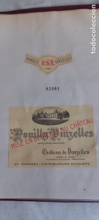 Etiquetas antiguas: POUILLY VINZELLES CHATEAU. LES HERTIERS DE LOSTENDE. SAONE & LOIRE. FRANCE. ETIQUETAS DE VINO.