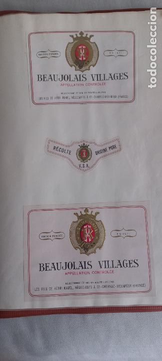Etiquetas antiguas: BEAUJOLAIS VILLAGES. . LES FILS DE HENRI RAMEL. FRANCE. ETIQUETAS DE VINO.