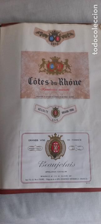 Etiquetas antiguas: COTES DU RHONE BEAUJOLAIS. LES FILS DE HENRI RAMEL. FRANCE. ETIQUETAS DE VINO.