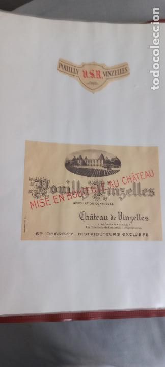 Etiquetas antiguas: CHATEAU DE VINZELLES SAONE LOIRE. FRANCE. ETIQUETAS DE VINO.