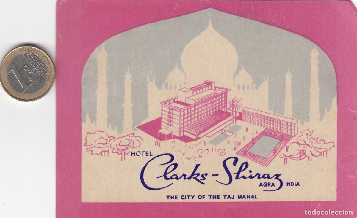 Etiquetas antiguas: ETIQUETA HOTEL CLARKS - SHIRAZ - AGRA - INDIA