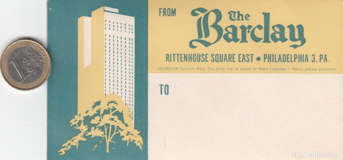 Etiquetas antiguas: ETIQUETA HOTEL THE BARCLAY - FILADELFIA - ESTADOS UNIDOS