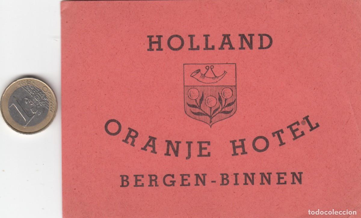 Etiquetas antiguas: ETIQUETA HOTEL ORANJE - BERGEN -BINNEN - HOLANDA