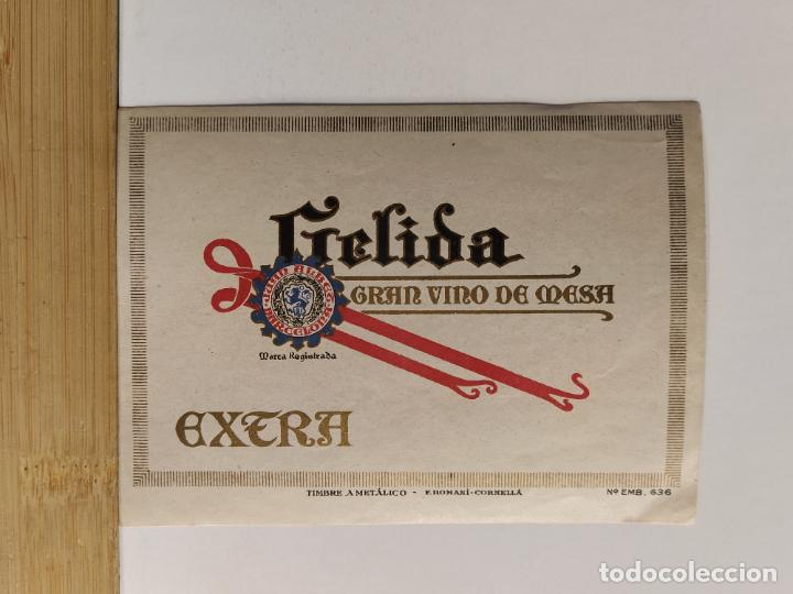 Etiquetas antiguas: GELIDA GRAN VINO DE MESA - ETIQUETA ANTIGUA -VER FOTOS -(107.152)