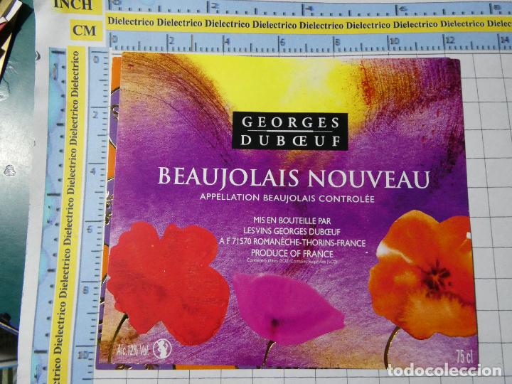 Old Labels: ETIQUETA DE BEBIDAS. VINO LICORES. FRANCIA BEAUJOLAIS NOUVEAU 421