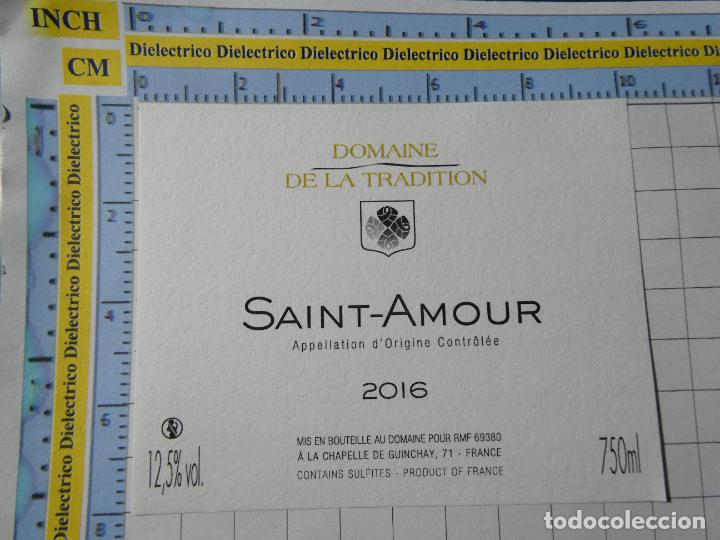 Old Labels: ETIQUETA DE BEBIDAS. VINO LICORES. FRANCIA SAINT AMOUR 2016 445