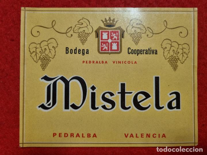 Old Labels: ANTIGUA ETIQUETA MISTELA BODEGA COOPERATIVA DE PEDRALBA VALENCIA GRANDE ORIGINAL ER 587