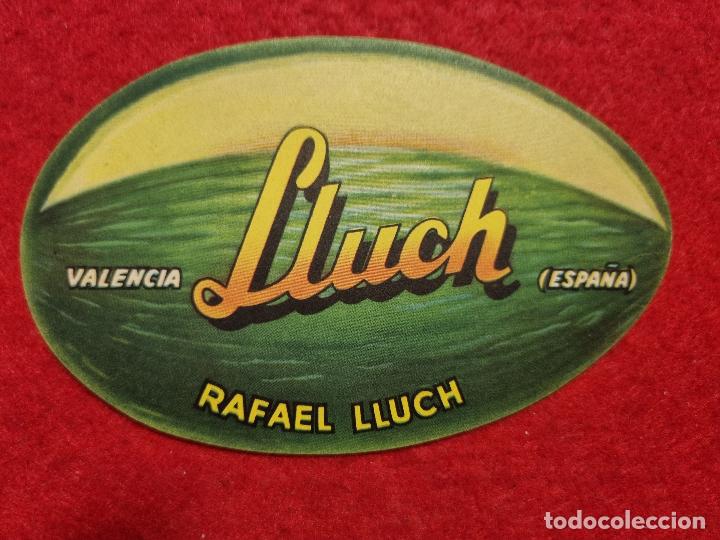 Old Labels: ANTIGUA ETIQUETA MELONES Y FRUTAS LLUCH RAFAEL LLUCH VALENCIA ORIGINAL ER 548