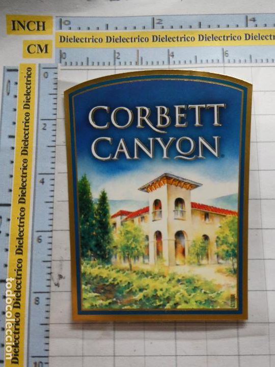 Etichette antiche: ETIQUETA DE BEBIDAS. VINO LICORES. CORBET CANYON . 1010