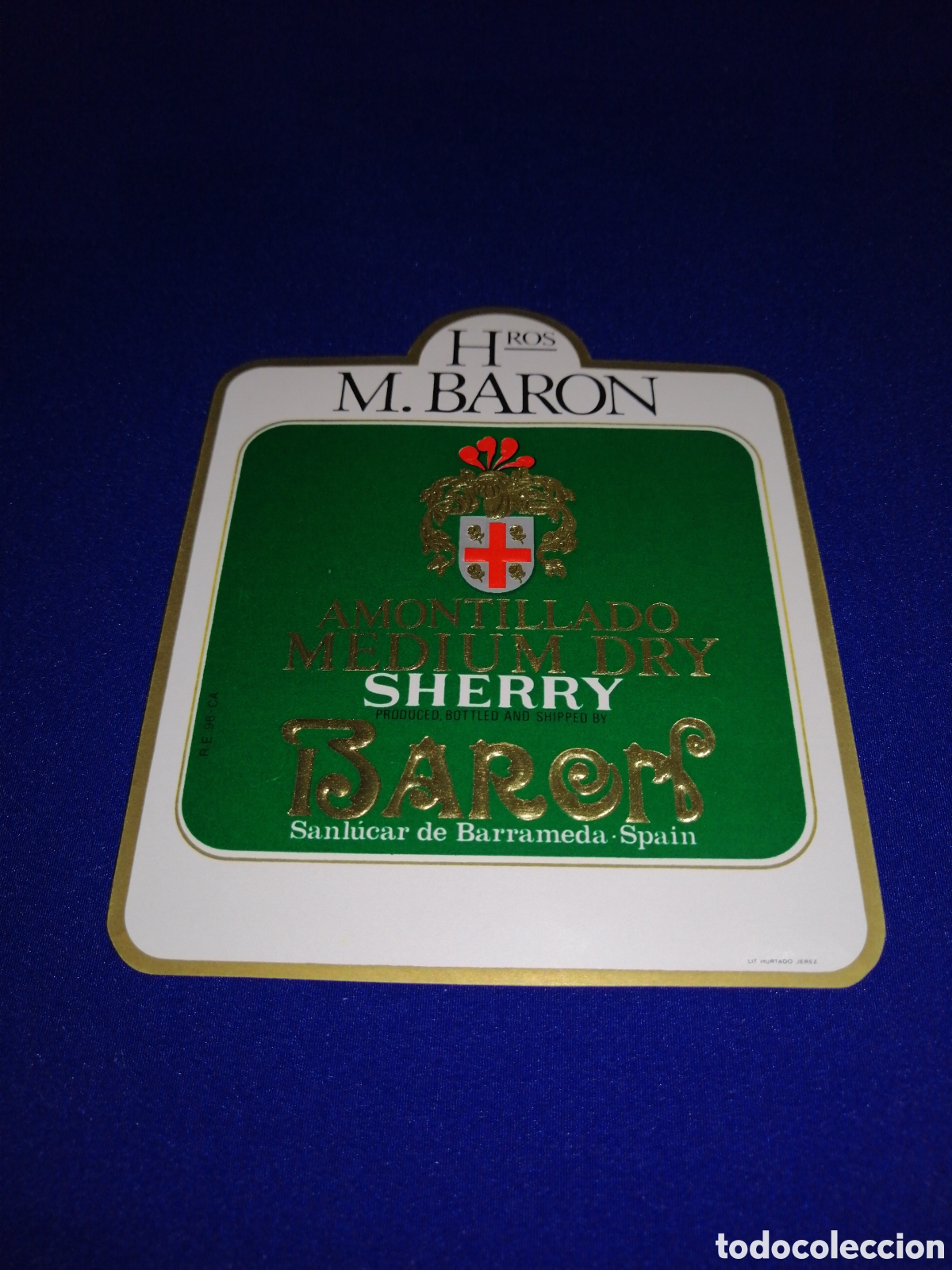 Etiquetas antiguas: HNOS M. BAR&Oacute;N SANLUCAR DE BARRAMEDA ETIQUETA